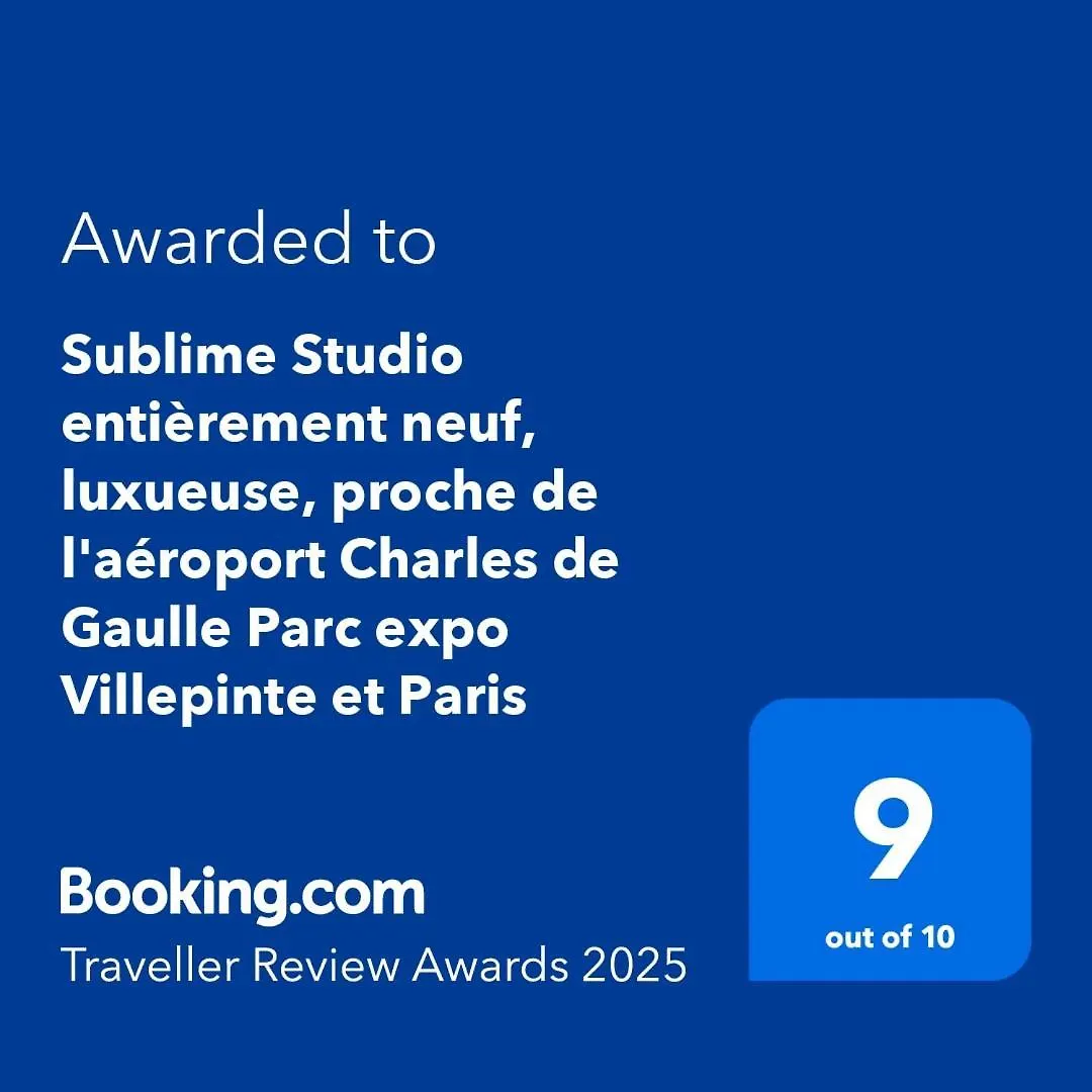 Sublime Studio Entierement Neuf, Luxueuse, Proche De L'Aeroport Charles De Gaulle Parc Expo Villepinte Et Paris